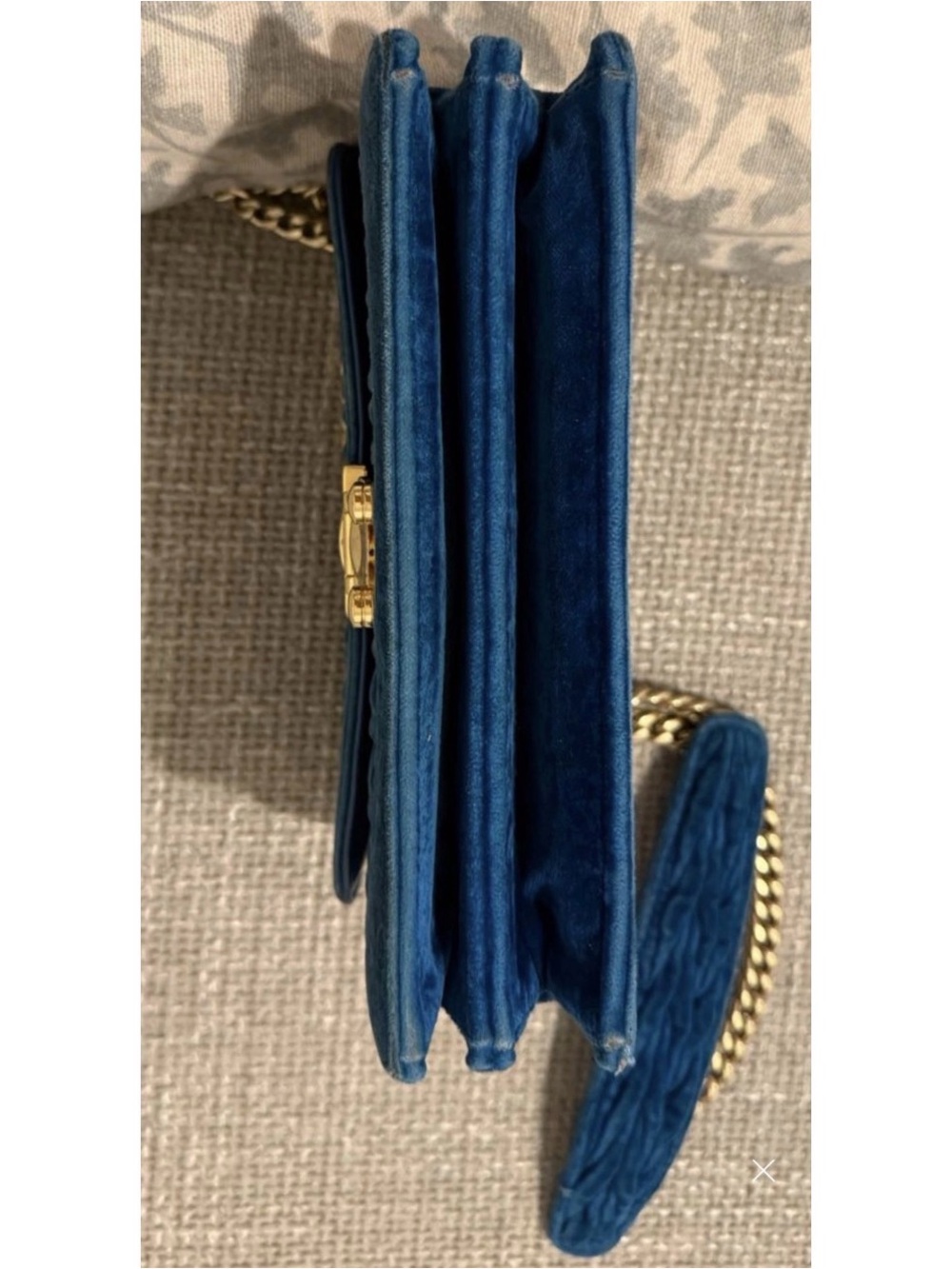 Miu Miu blue velvet shoulder bag - Picture 10 of 15
